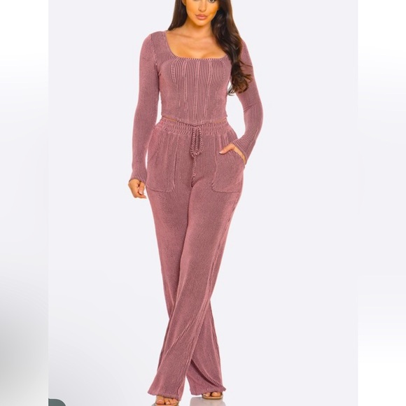 Chic Dusty Rose Jumpsuit - Picture 1 of 9